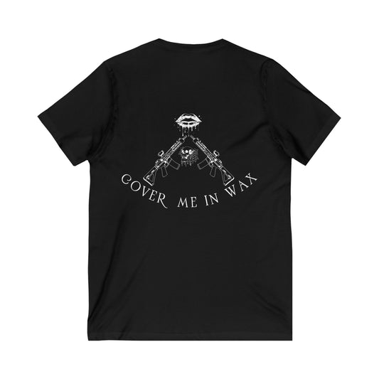 Women's Wax Skull V Neck Tee