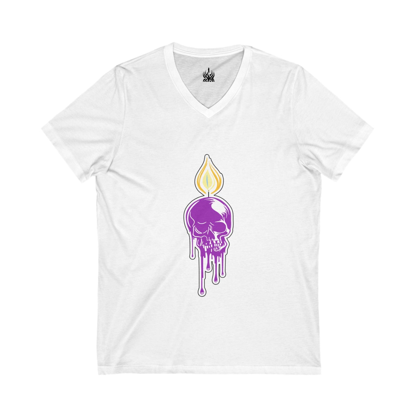 Women's Wax Skull V Neck Tee