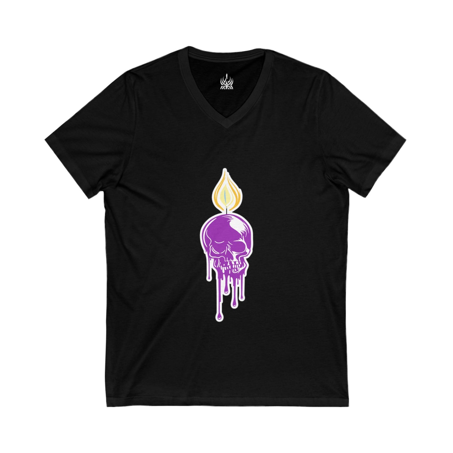 Women's Wax Skull V Neck Tee