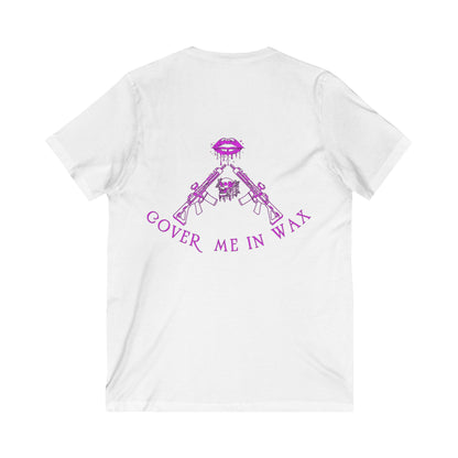 Women's Wax Skull V Neck Tee