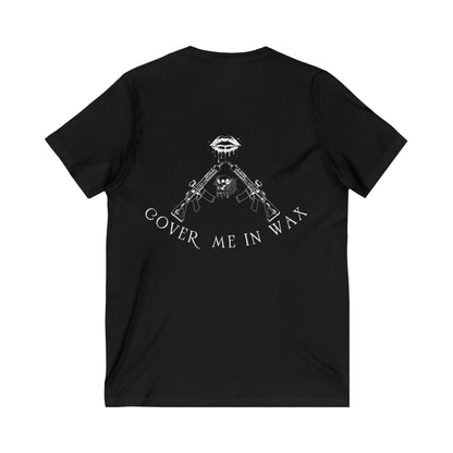 Women's Wax Skull V Neck Tee